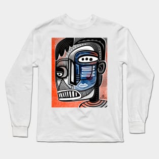 Abstract face Long Sleeve T-Shirt